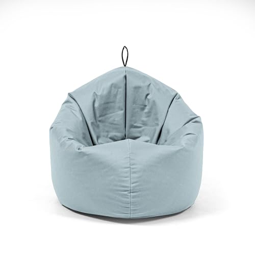 Nadimaideal Sitzsack 2 in1 Funktionen für Kinder & Erwachsene | Indoor & Outdoor | Gaming Sitzsack - Sitzkissen -Komfortabler Beanbag | Füllung EPS Perlen (Grau, L -Durchmesser: 125 cm) von Nadimaideal