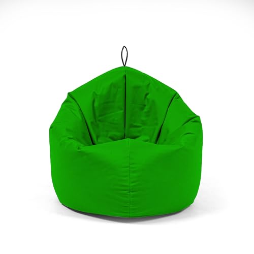Nadimaideal Sitzsack 2 in1 Funktionen für Kinder, Teenager & Erwachsene | Indoor & Outdoor | Gaming Sitzsack -Komfortabler Beanbag | Füllung EPS Perlen (Grün, L -Durchmesser: 125 cm) von Nadimaideal