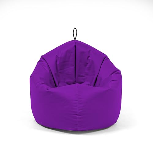 Nadimaideal Sitzsack 2 in1 Funktionen für Kinder & Erwachsene | Indoor & Outdoor | Gaming Sitzsack - Sitzkissen -Komfortabler Beanbag | Füllung EPS Perlen (Lila, XL -Durchmesser: 135 cm) von Nadimaideal