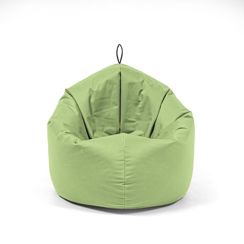 Nadimaideal Sitzsack 2 in1 Funktionen für Kinder, Teenager & Erwachsene | Indoor & Outdoor | Gaming Sitzsack -Komfortabler Beanbag | Füllung EPS Perlen (Limettengrün, XL -Durchmesser: 135 cm) von Nadimaideal