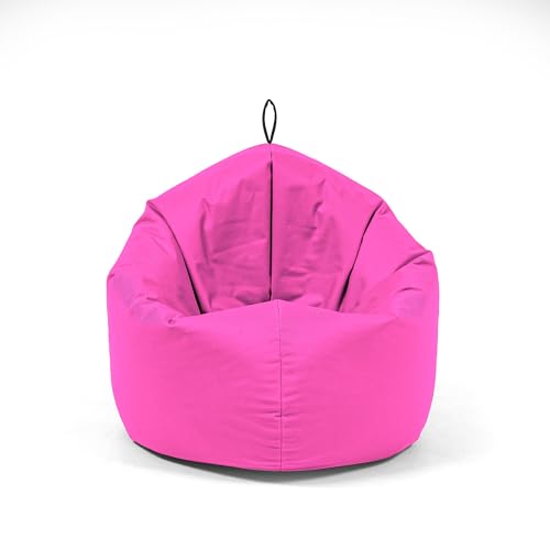 Nadimaideal Sitzsack 2 in1 Funktionen für Kinder, Teenager & Erwachsene | Indoor & Outdoor | Gaming Sitzsack -Komfortabler Beanbag | Füllung EPS Perlen (Pink, L -Durchmesser: 125 cm) von Nadimaideal