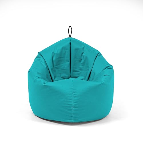 Nadimaideal Sitzsack 2 in1 Funktionen für Kinder & Erwachsene | Indoor & Outdoor | Gaming Sitzsack - Sitzkissen -Komfortabler Beanbag | Füllung EPS Perlen (Türkis, L -Durchmesser: 125 cm) von Nadimaideal