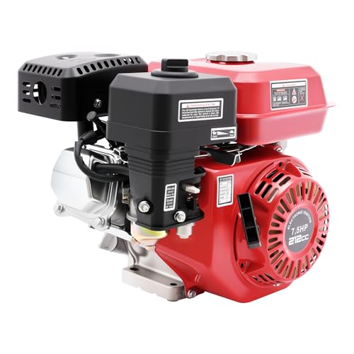 7.5 HP Benzinmotor Standmotor 4 Takt OHV Benzinmotor 4 KW 212cc Hubraum Standmotor Kartmotor mit 3.6L Kraftstofftank,Uftkühlung, Seilzugstart für Wasserpumpen,Rüttler,Generatoren von NadineDutol
