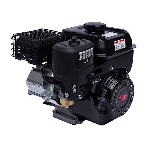 7.5 PS Benzinmotor,4-Takt Benzin Motor Standmotor Kartmotor Einzylinder 5,1 kw Standmotor Kartmotor Einzylinder Schwarz luftgekühlter Einzylinder für Schnellbooten,Rennwagen von NadineDutol