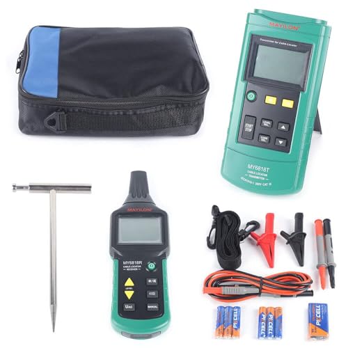 Kabel-Detektor Leitungssuchgerät Kabelsucher Leitungssucher Cable Tracker Finder,LCD-Display Kabeltester Leitungsfinder MY6818 für Holzbolzen Netzkabel und Metallleitung von NadineDutol