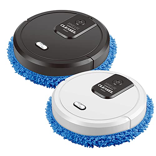 NadineDutol Wischroboter,2-in-1 Sauger & Wischmopp Roboterstaubsauger,Nass/Trocken Wischfunktion Kehrroboter Roboterstaubsauger für Böden Fliesen Teppiche und Tierhaare (Weiß) von NadineDutol