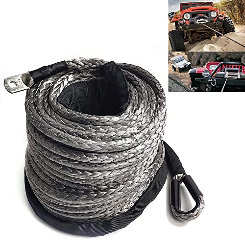 Seil Winde Forst Synthetik Kunststoff Seil,10mm 30m Windenseil,Dyneema Forst Synthetik Kunststoff Seil für Seilwinden Kunstfaserseil Offroad 23809 LBS 10.8T von NadineDutol