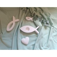 Tischdekoration Konfirmation/Kommunion/Taufe|Kerzenhalter Fisch Für Stabkerzen Tischdekoration Konfirmation/Kommunion/Taufe|Kerzenhalter Fisch Für Stabkerzen von NaehZeit