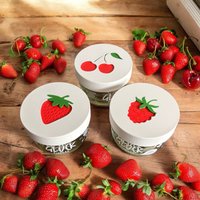 Früchte-Deckel Für Glück-Marmeladen-Gläser von Naehfroh