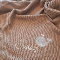 Babydecke Personalisiert 5 Farben/strickdecke Geschenk Zur Geburt Taufe Decke Wal Babydecke Personalisiert 5 Farben/strickdecke Geschenk Zur Geburt Taufe Decke Wal von NaehkaestchenAachen