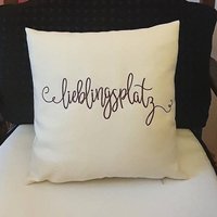 Kissen Mit Wunschtext Personalisierbar/ Bestickt von NaehserviceAurach