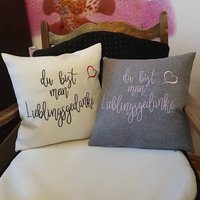 Spruchkissen "Du Bist Mein Lieblingsgedanke" Spruchkissen "Du Bist Mein Lieblingsgedanke" von NaehserviceAurach