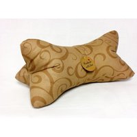 Leseknochen Knochenkissen Keilkissen Nackenkissen Nackenrolle Nackenhörnchen Kissen Braun Geometrisch #12# von NaehstuebchenJasalu