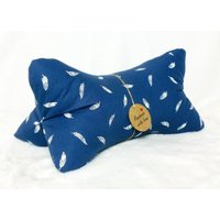 Leseknochen Knochenkissen Keilkissen Nackenkissen Nackenrolle Nackenhörnchen Kissen Federn #5# von NaehstuebchenJasalu