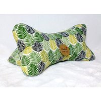 Leseknochen Knochenkissen Lesekissen Nackenkissen Blätter Grün #8# von NaehstuebchenJasalu