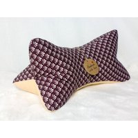 Leseknochen Knochenkissen Lesekissen Nackenkissen Graphisch Bordeaux #10# von NaehstuebchenJasalu
