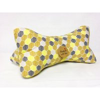 Leseknochen Knochenkissen Lesekissen Nackenkissen Graphisch Geometrisch #16# von NaehstuebchenJasalu