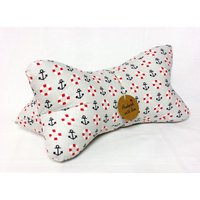 Leseknochen Knochenkissen Nackenkissen Anker Hellgrau Rot #7# Leseknochen Knochenkissen Nackenkissen Anker Hellgrau Rot #7# von NaehstuebchenJasalu