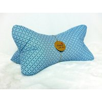 Leseknochen Knochenkissen Nackenkissen Nackenrolle Geometrisch Blau #18# von NaehstuebchenJasalu