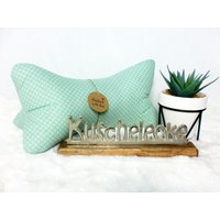 Leseknochen Knochenkissen Nackenkissen Nackenrolle Ornamente Hellgrün #4# Leseknochen Knochenkissen Nackenkissen Nackenrolle Ornamente Hellgrün #4# von NaehstuebchenJasalu