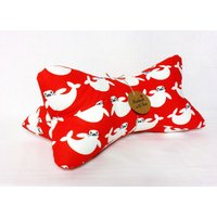 Leseknochen Nackenkissen Nackenrolle Seehund Rot Weiß #8# von NaehstuebchenJasalu