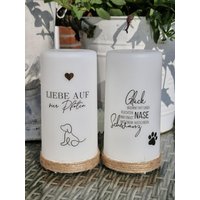 Led Lampen Outdoor Indoor Mit Batterien Und Timer Dog Mom Hunde Liebe Love Glück 4 Pfoten Pfotenglück Hund von NaehundBastelglueck