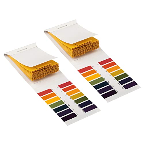 Naemriee 2 SäTze 160 Streifen 1-14 PH Lackmuspapier PH Test Streifen Wasser Kosmetik Boden PH Test Papier Streifen mit Kontroller Karte von Naemriee