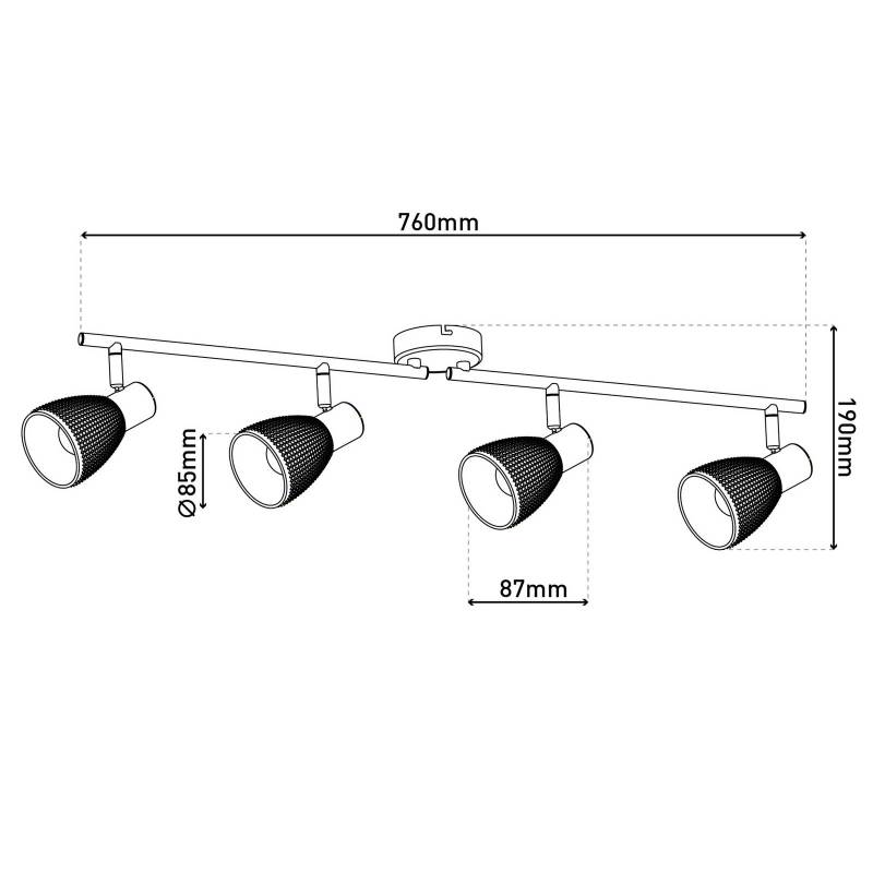 Deckenleuchte Lindita, 4-flammig, Glas, rauchgrau, E14 Deckenleuchte Lindita, 4-flammig, Glas, rauchgrau, E14 von Naeve Leuchten