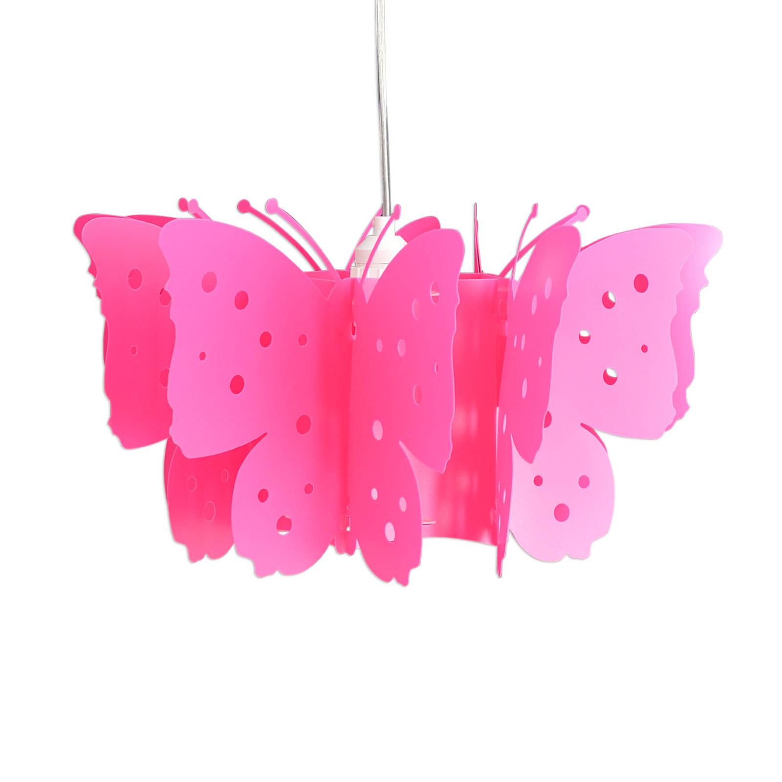 Hängeleuchte Kizi in Pink mit Schmetterlingen von Naeve Leuchten