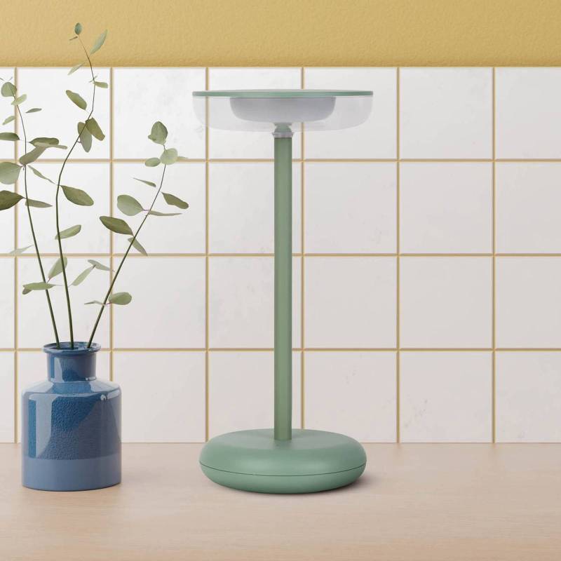 LED-Akku-Terrassenleuchte Pasi, mint Höhe 26 cm Metall Touch von Naeve Leuchten
