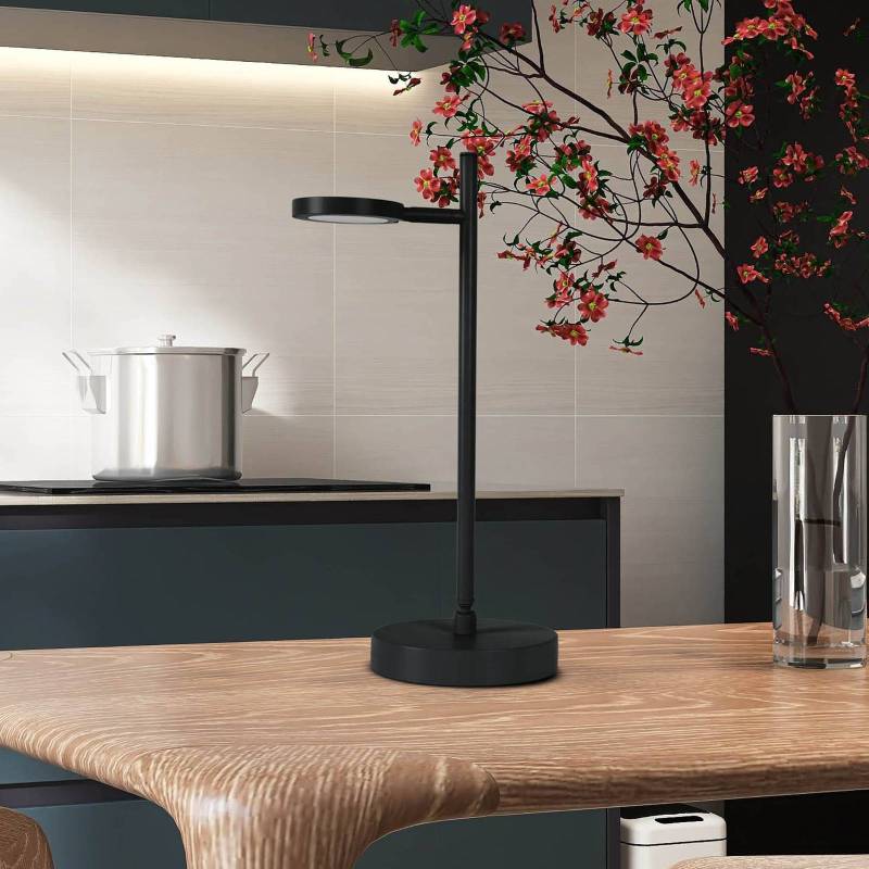 LED-Akku-Tischlampe Lupa, schwarz Höhe 45 cm Metall Touchdim von Naeve Leuchten
