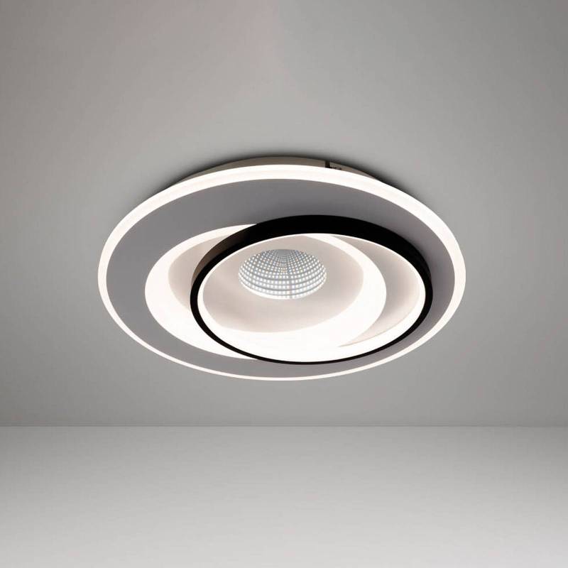 LED-Deckenlampe Malea. weiß/schwarz, Metall, Ø 49 cm, CCT von Naeve Leuchten