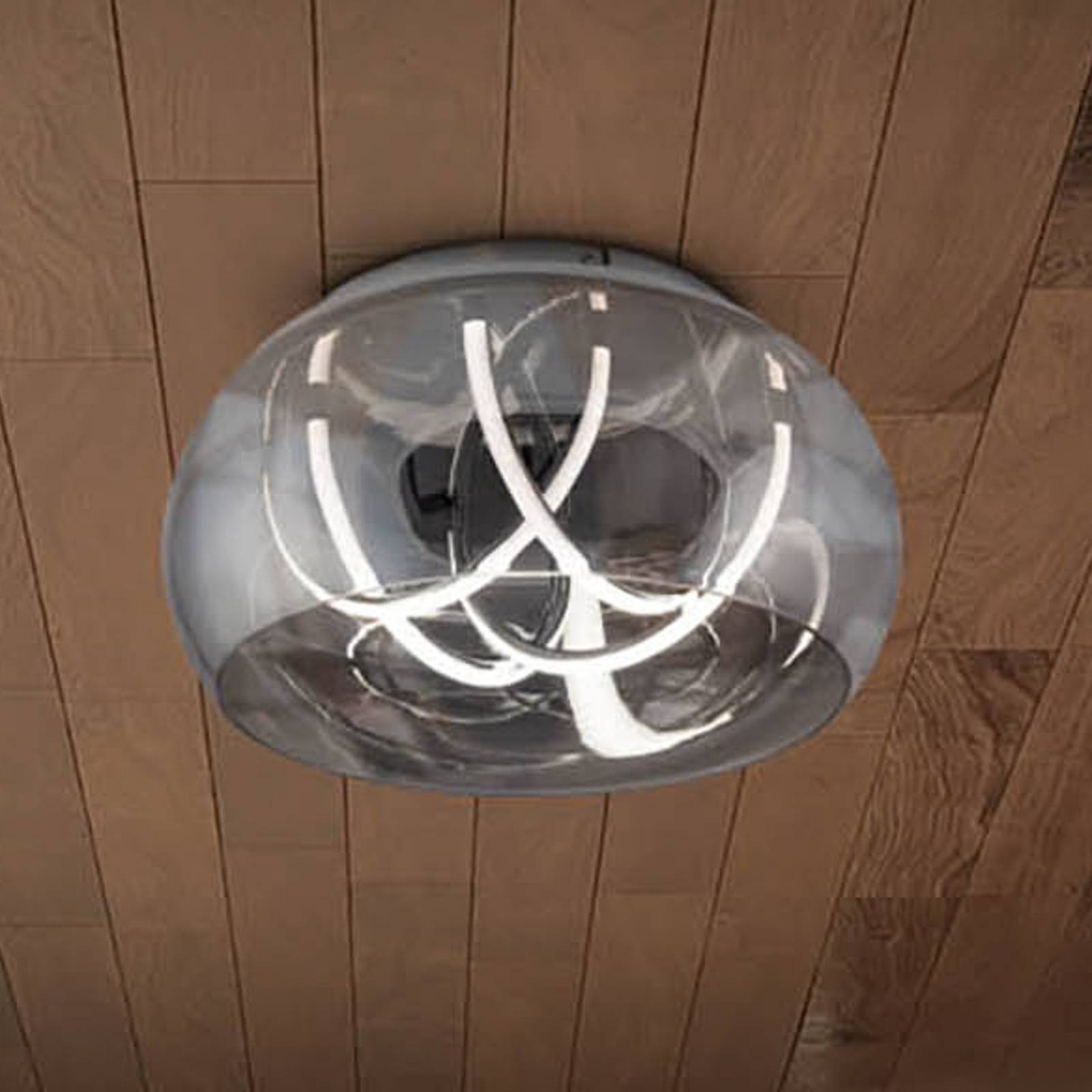 LED-Deckenleuchte Malou, Glas, CCT, Fernbedienung von Naeve Leuchten