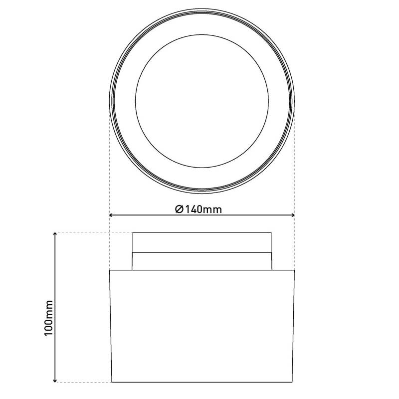 LED-Deckenspot Trimes, Ø 14 cm, schwarz, CCT, step-dim LED-Deckenspot Trimes, Ø 14 cm, schwarz, CCT, step-dim von Naeve Leuchten