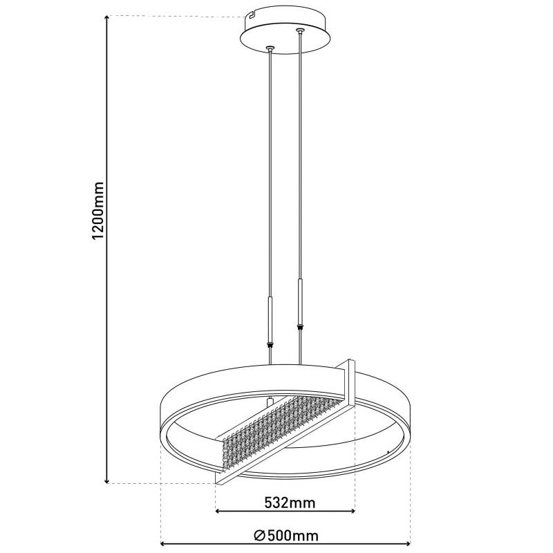 LED-Hängeleuchte Yvaris, silber, CCT, Fernbedienung von Naeve Leuchten