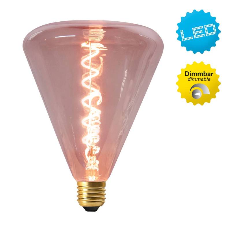 LED-Lampe Dilly E27 4W 2200K dimmbar, rot getönt von Naeve Leuchten