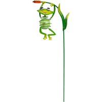 LED-Solar Erdspieß Frosch NV5280417 grün Metall H/D: ca. 66x17 cm von Näve Leuchten