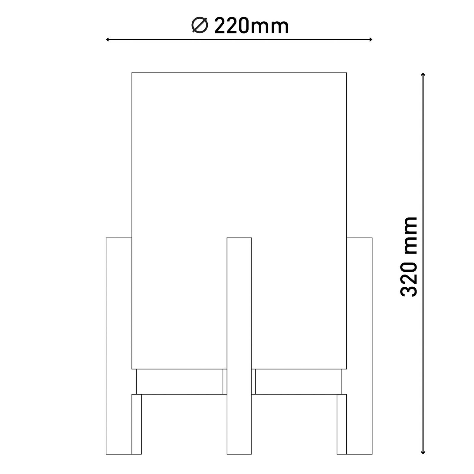 LED-Tischleuchte Madita, Höhe 32 cm, natur/leinen von Naeve Leuchten