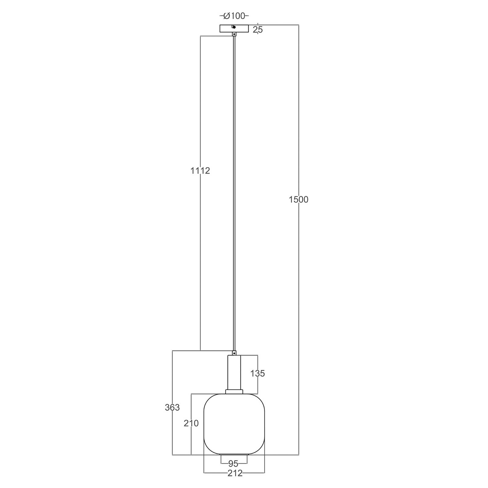 Hängeleuchte Fumo, Rauchglas, einflammig, Ø 21cm von Naeve Leuchten