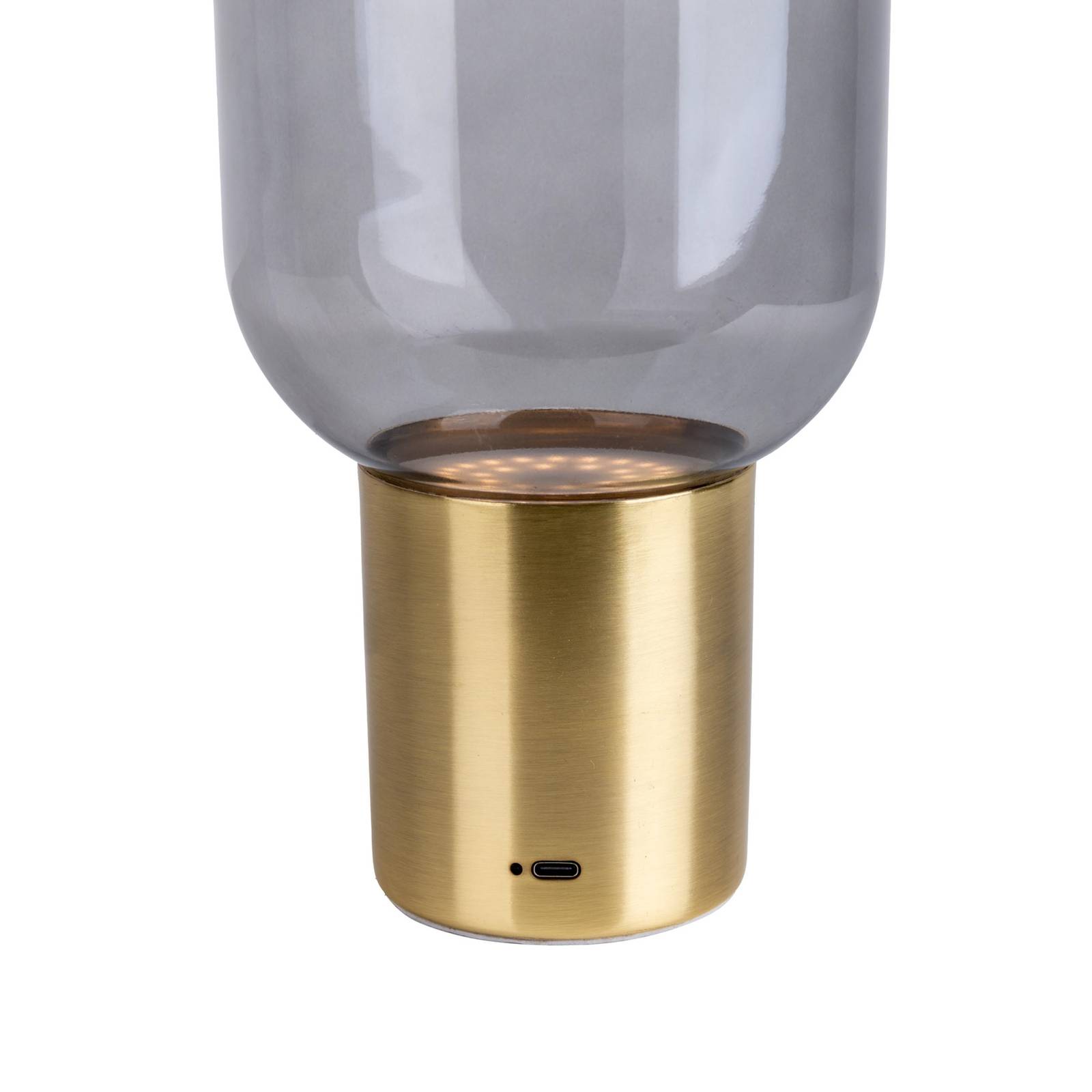 LED-Deko-Tischleuchte Albero mit Akku, Fuß gold von Naeve Leuchten
