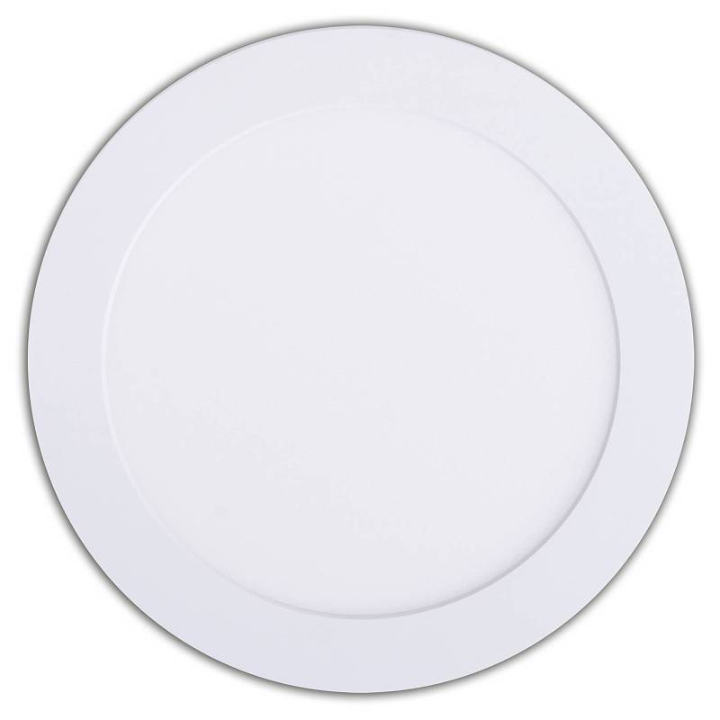 home24 Deckenleuchte Bonus Ø 22cm Weiß Aluminium, lackiert Polyethylen Nicht austauschbare LEDs LED-Platine von home24