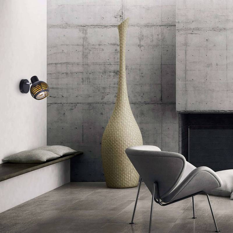 home24 Deckenleuchte Casco 1-flammig 23 x 14 x 12cm Schwarz/Gold Material: Metall Metallart: Eisen E27 von home24