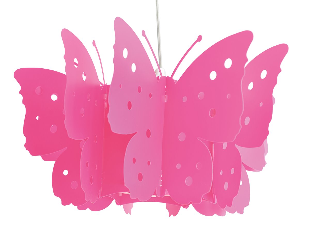 Hängeleuchte Kinderzimmer Mädchen pink Schmetterling Näve Kizi E27 von Näve