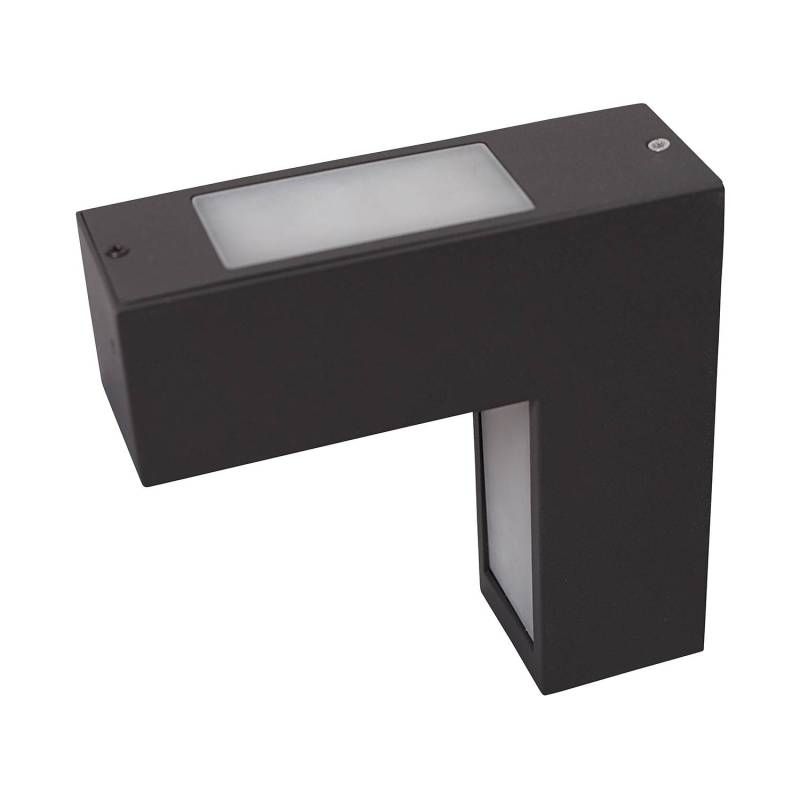home24 LED-Außen-Wandleuchte Linkage 58-flammig 5 x 15 x 15cm Grau von home24