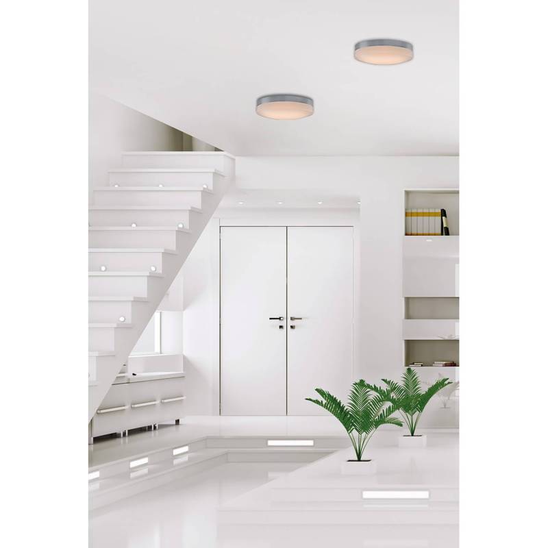 home24 LED-Deckenleuchte Paris Ø 29cm Weiß Hauptmaterial: Acrylglas Sekundärmaterial: Edelstahl Nicht austauschbare LEDs von home24