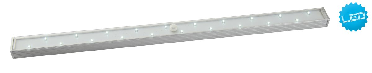 LED Schrankbeleuchtung grau 50cm Näve Bewegungsmelder u. Batteriebetrieben von Näve
