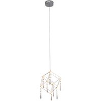 NÄVE LED-Pendelleuchte »Araneus«, BxHxL: 15,5 x 10 x 15 cm, Metall/Kunststoff - silberfarben von Näve
