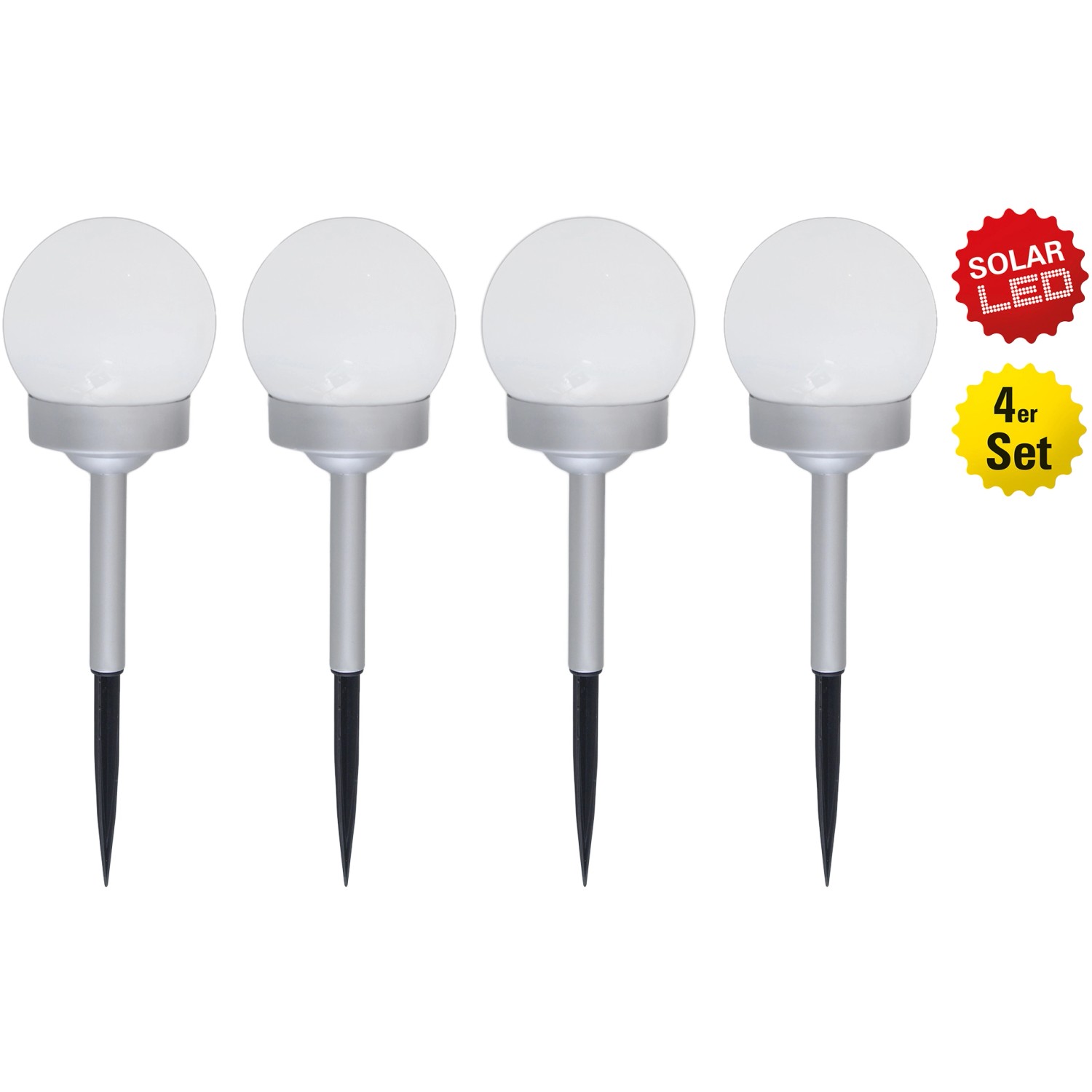 Näve LED-Außenleuchte Kugeln mit Erdspieß 4er-Set 8 Stunden von Näve