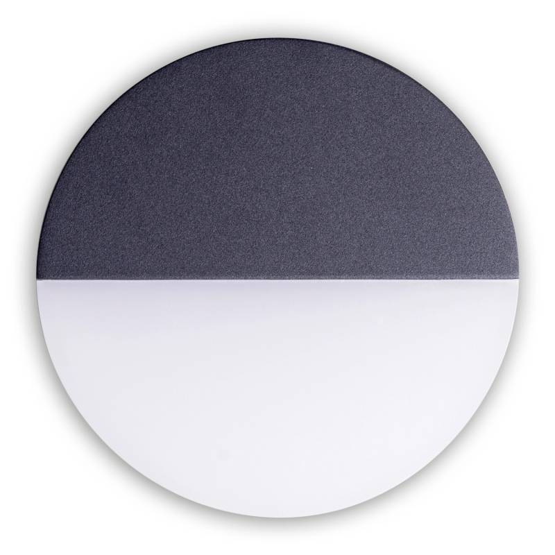 Näve LED-Außenwandleuchte Sobrio Anthrazit Ø 18 cm x 5,5 cm von Näve