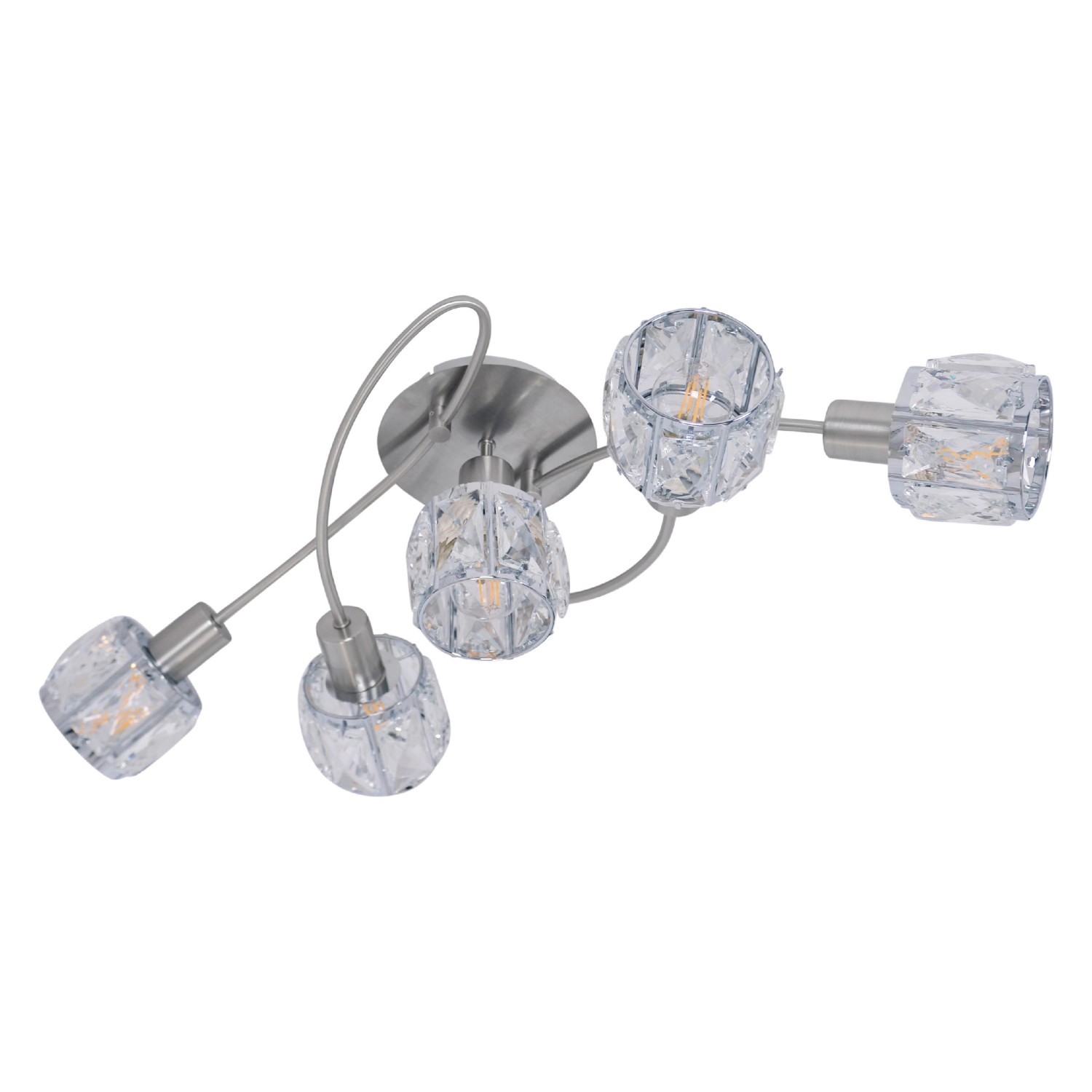 Näve LED-Deckenleuchte Josefa 5-flammig Stahl Blank Näve LED-Deckenleuchte Josefa 5-flammig Stahl Blank von Näve